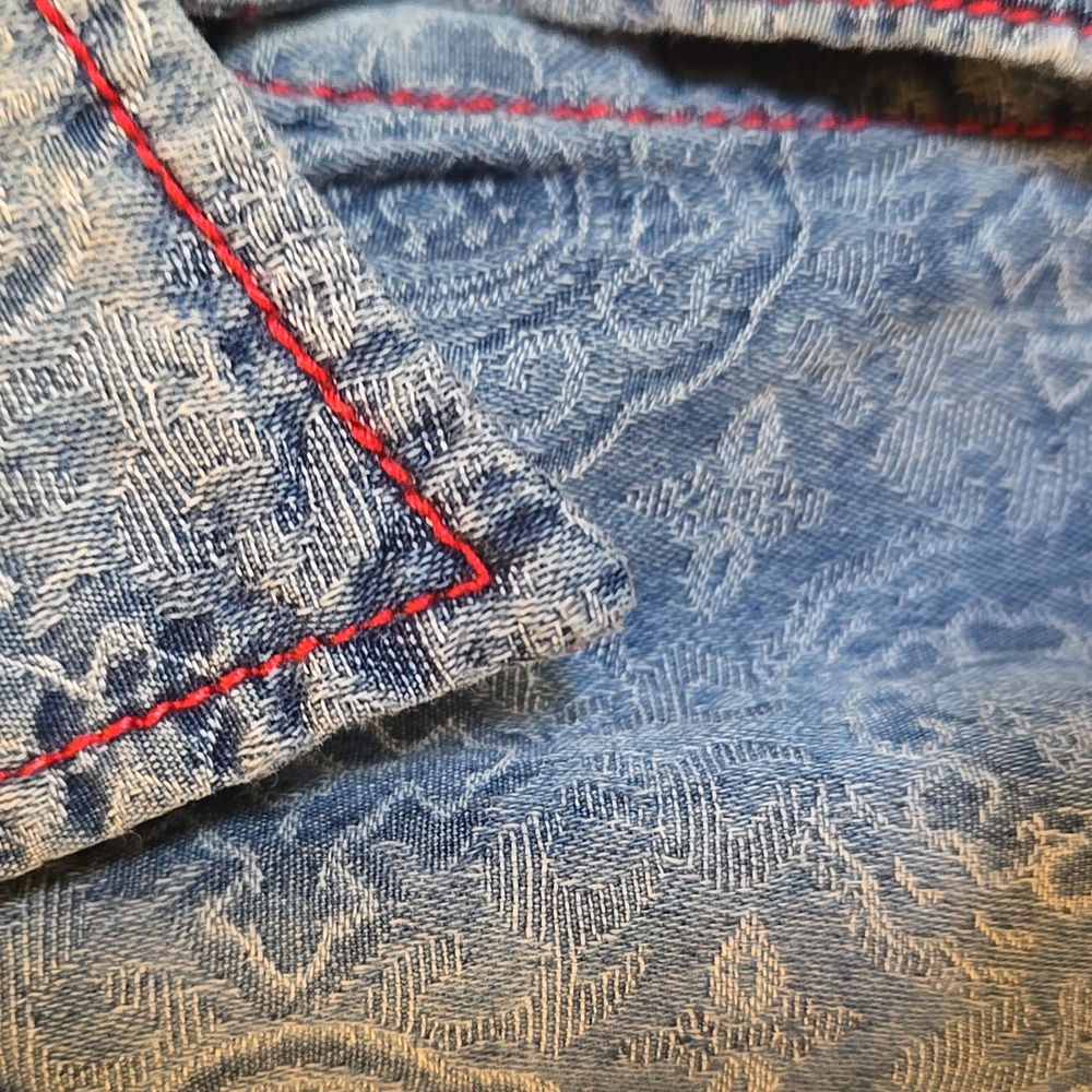 Ryan Michael Print Shirt with snaps H1111e - Picture 3 of 6
